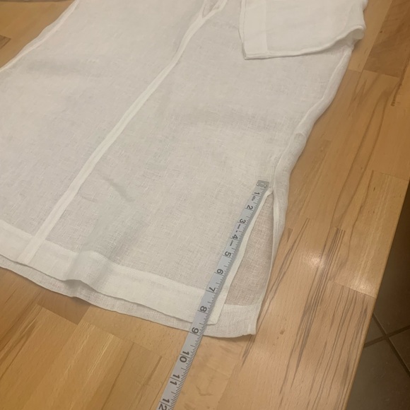 Eileen Fisher 100% organic linen white top tunic size XXS/XS TTP/TP - Picture 9 of 13